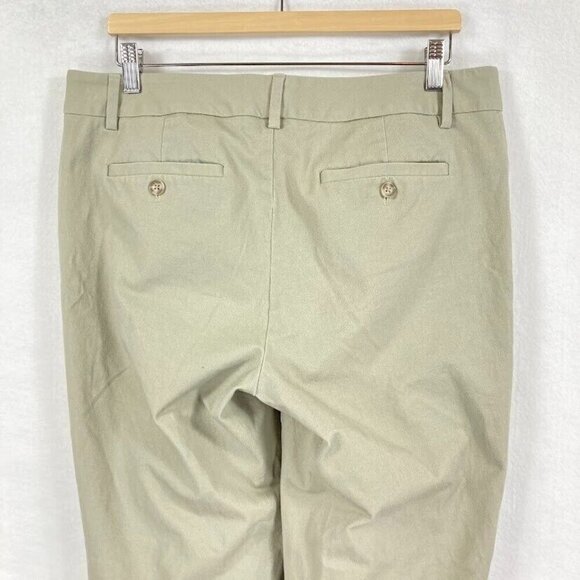 Eddie Bauer Slightly Curvy Flare Leg Pants 12Tall Khaki - Picture 3 of 6